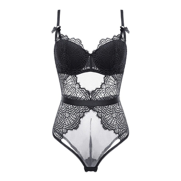 Women's Sexy Lace Bodycon Underwear with Embroidery / Erotic Lingerie with Push Up Bra - EVE's SECRETS